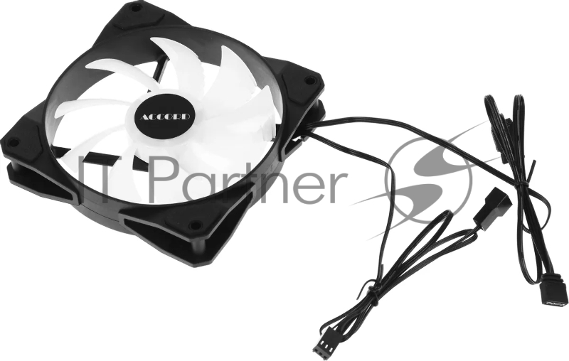Вентилятор для корпуса Accord ACC-XF12 ARGB 120х120x25 черный 3-pin 23.7дБ (ACC-XF12 ARGB BLACK) brown box