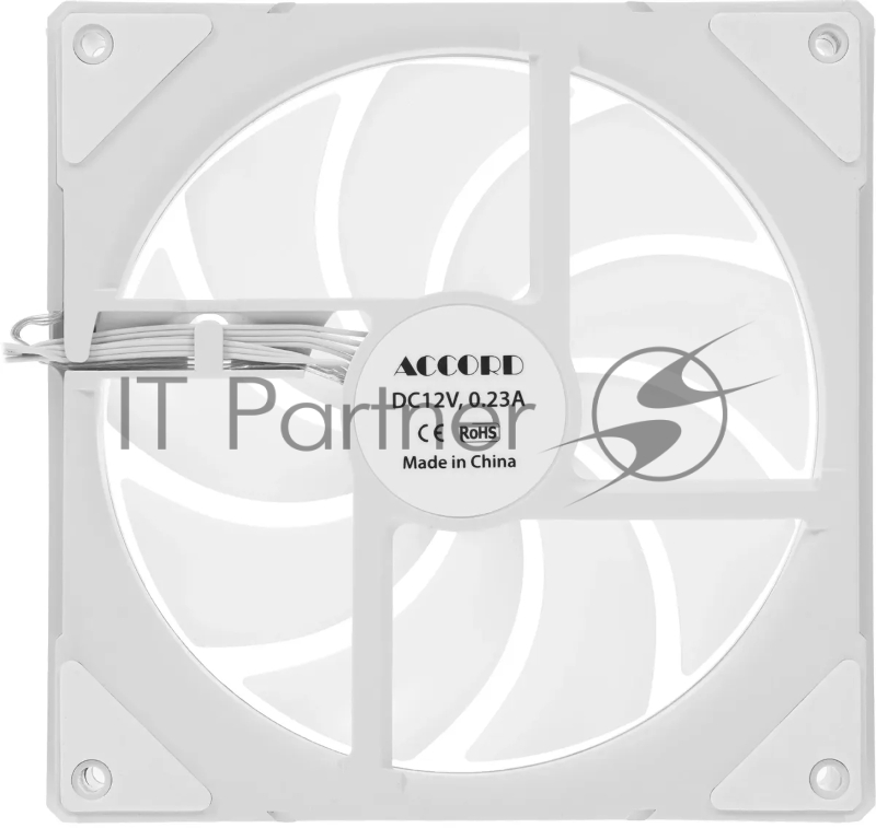Вентилятор для корпуса Accord ACC-YF14 ARGB 140х140x25 белый 4-pin (ACC-YF14 ARGB WHITE) brown box