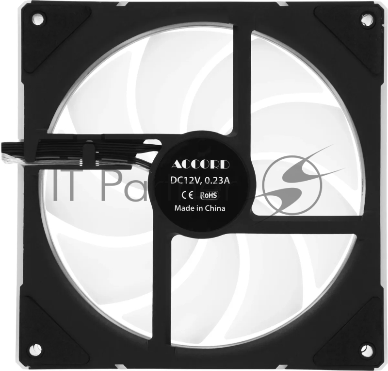Вентилятор для корпуса Accord ACC-YF14 ARGB 140х140x25 черный 4-pin (ACC-YF14 ARGB BLACK) brown box