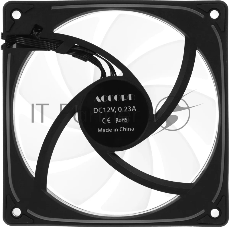 Вентилятор для корпуса Accord ACC-YH12 ARGB 120х120x25 черный 4-pin 27дБ (ACC-YH12 ARGB BLACK) brown box
