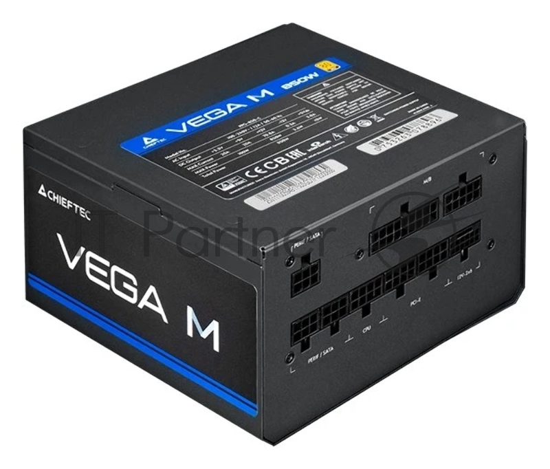 Блок питания Chieftec Vega M PPG-850-C (ATX 3.1, 850W, 80 PLUS GOLD, Active PFC, 135mm fan, Gen5 PCIe, Full Cable Management) Retail