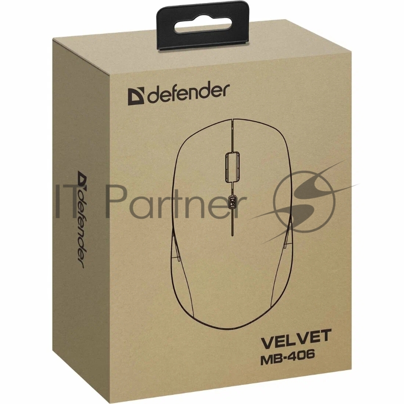 Мышь беспроводная DEFENDER (52407) Velvet MB-406 белый