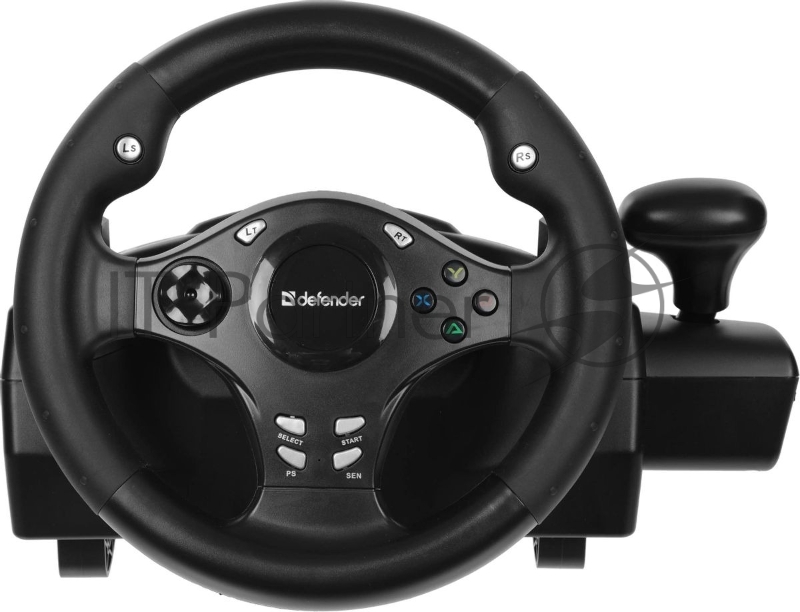 Игровой руль DEFENDER (64067) Rager черн,PC/PS/Xbox/Switch,педали