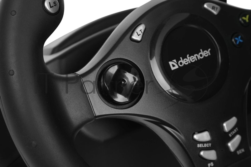 Игровой руль DEFENDER (64067) Rager черн,PC/PS/Xbox/Switch,педали