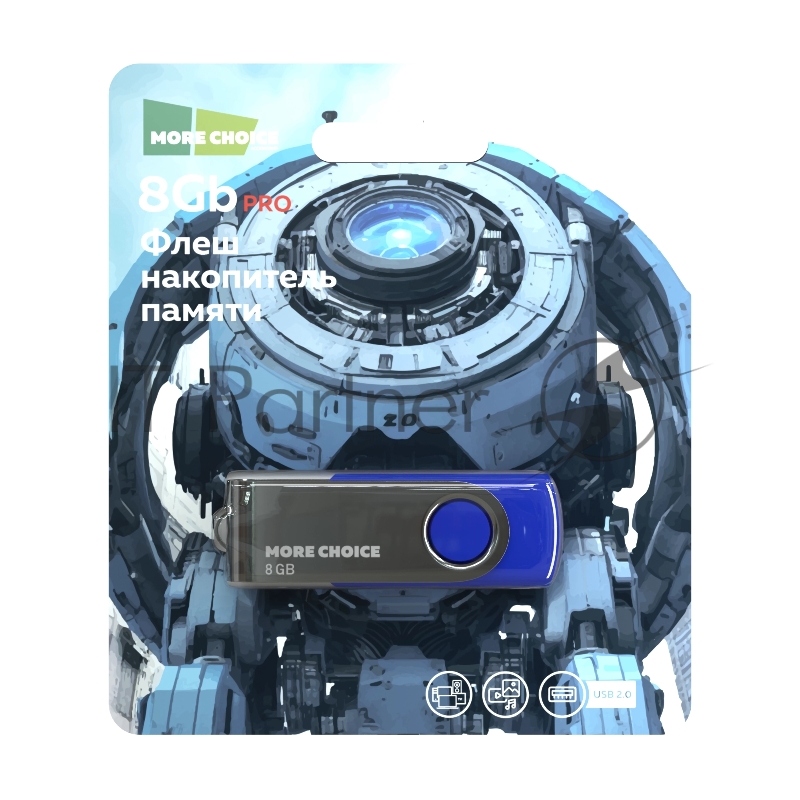Флешка MORE CHOICE (4610196407529) MF8-4 USB 8Gb 2.0 Blue