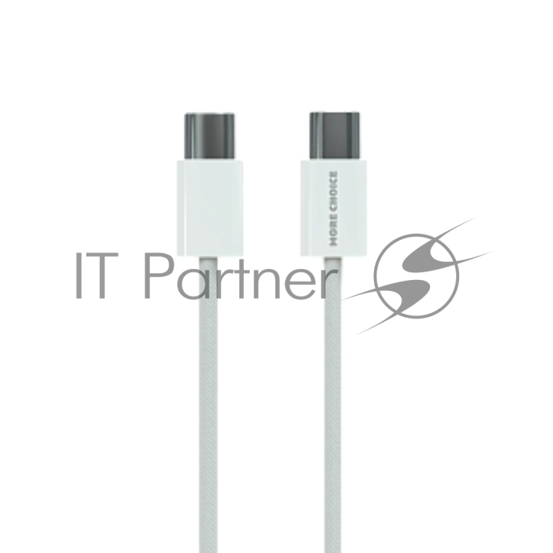 Кабель MORE CHOICE (4620202550392) K77a нейлон USB 3.0A PD 100W для Type-C Type-C 2м White