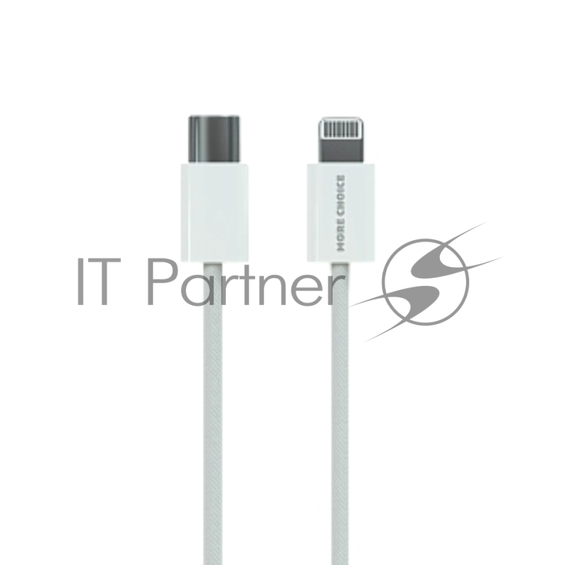 Кабель MORE CHOICE (4620202550408) K73i USB 3.0A PD 20W для Lighting 8-pin Type-C - нейлон 1м White