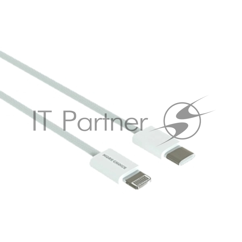 Кабель MORE CHOICE (4620202550408) K73i USB 3.0A PD 20W для Lighting 8-pin Type-C - нейлон 1м White
