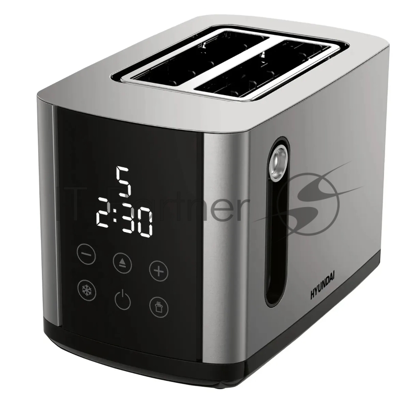 Тостер Hyundai HYT-2302 800Вт черный/серебристый