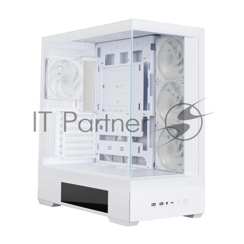 Корпус ZALMAN P40 DS, ATX, WHITE, WINDOW, 9.1-inch LCD screen, 2xCombo(2.5” or 3.5”), 1x2.5”, 1xUSB TYPE-C, 2xUSB3.0, SIDE 3x120mm ARGB, REAR 1x120mm ARGB