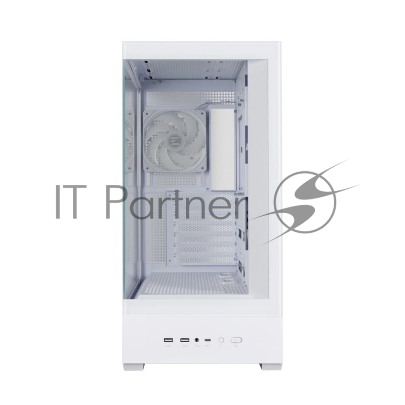 Корпус ZALMAN P40 DS, ATX, WHITE, WINDOW, 9.1-inch LCD screen, 2xCombo(2.5” or 3.5”), 1x2.5”, 1xUSB TYPE-C, 2xUSB3.0, SIDE 3x120mm ARGB, REAR 1x120mm ARGB