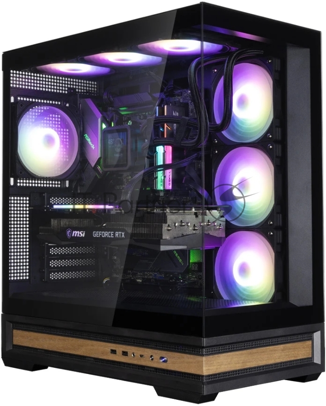 Корпус ZALMAN P40 NAMU, ATX, BLACK, WINDOW, WOODEN ELEMENTS, 2xCombo(2.5” or 3.5”), 1xUSB TYPE-C, 2xUSB3.0, SIDE 3x120mm ARGB, REAR 1x120mm ARGB