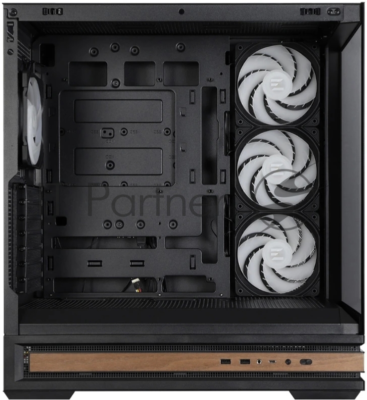 Корпус ZALMAN P40 NAMU, ATX, BLACK, WINDOW, WOODEN ELEMENTS, 2xCombo(2.5” or 3.5”), 1xUSB TYPE-C, 2xUSB3.0, SIDE 3x120mm ARGB, REAR 1x120mm ARGB