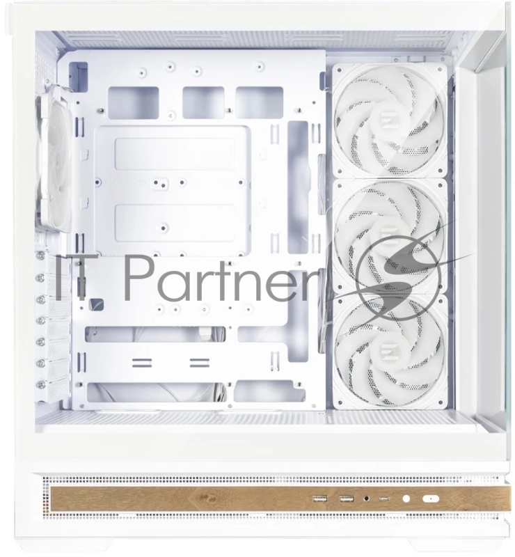 Корпус ZALMAN P40 NAMU, ATX, WHITE, WINDOW, WOODEN ELEMENTS, 2xCombo(2.5” or 3.5”), 1xUSB TYPE-C, 2xUSB3.0, SIDE 3x120mm ARGB, REAR 1x120mm ARGB