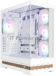 Корпус ZALMAN P40 NAMU, ATX, WHITE, WINDOW, WOODEN ELEMENTS, 2xCombo(2.5” or 3.5”), 1xUSB TYPE-C, 2xUSB3.0, SIDE 3x120mm ARGB, REAR 1x120mm ARGB