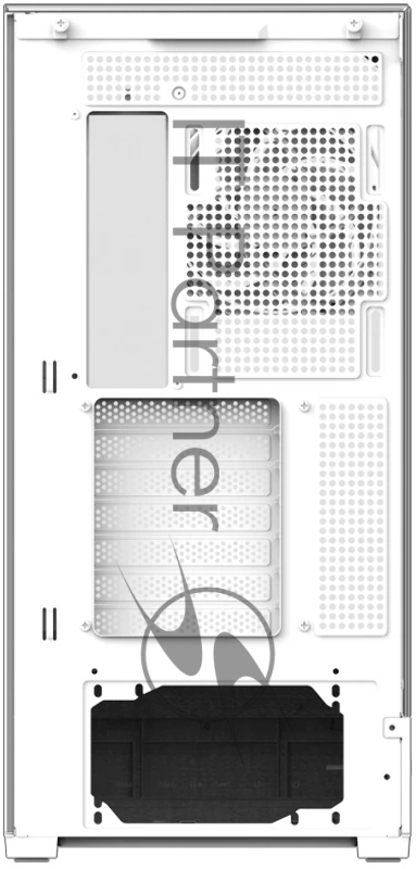 Корпус ZALMAN P40 Prism Plus, ATX, WHITE, WINDOW, 3xCombo (3.5 or 2.5), 1xUSB TYPE-C, 2xUSB3.0, SIDE 3x120mm ARGB, REAR 1x120mm ARGB