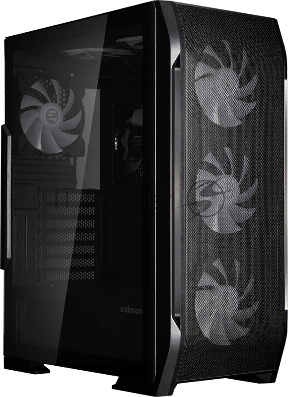Корпус ZALMAN N7 PLUS V2, ATX, BLACK, WINDOW, 1xCombo (3.5” or 2.5”), 1 x 3.5”, 3 x 2.5”, 2xUSB2.0, 1xUSB3.0, FRONT 3x120mm RGB, REAR 1x120mm RGB, TOP 2x120mm RGB, SIDE 1x120mm