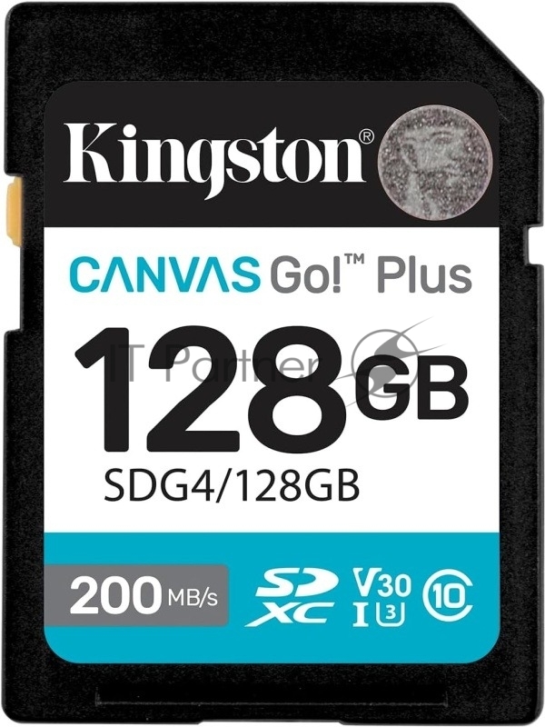 Флеш карта SDXC 128GB Kingston SDG4/128GB Canvas Go! Plus w/o adapter
