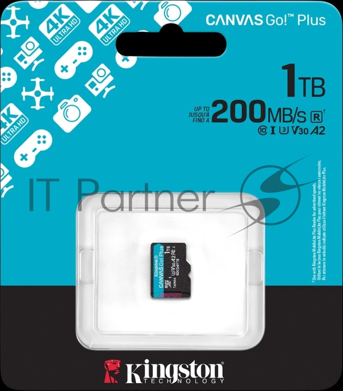 Флеш карта microSDXC 1TB Kingston SDCG4/1TBSP Canvas Go! Plus w/o adapter
