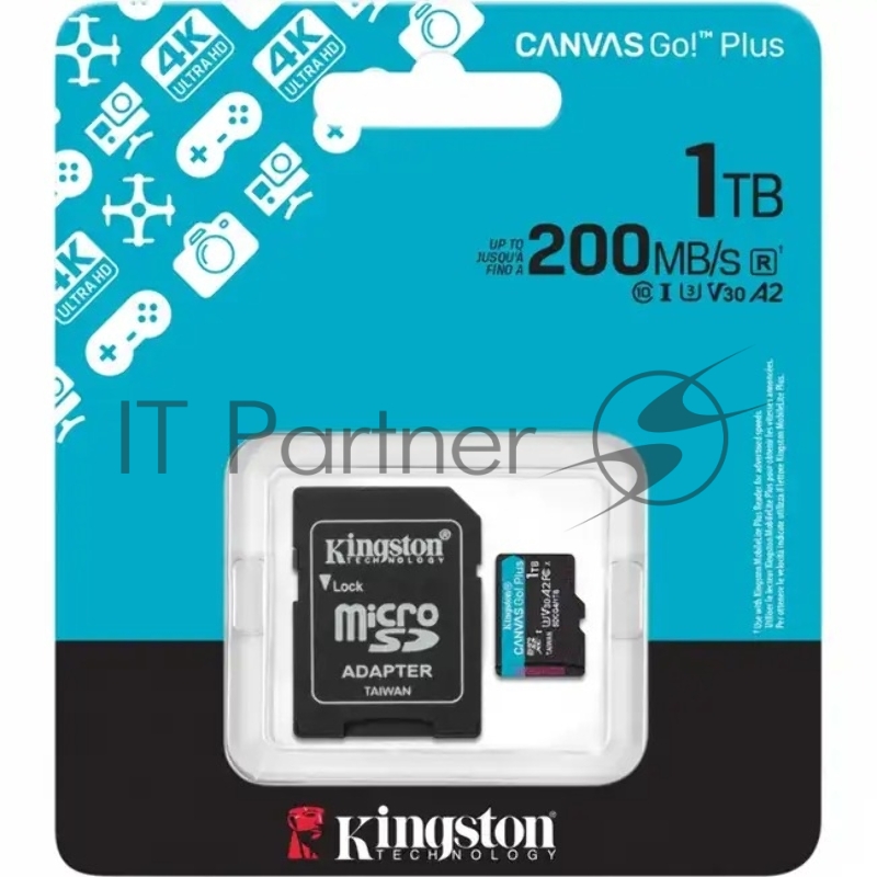 Флеш карта microSDXC 1TB Kingston SDCG4/1TB Canvas Go! Plus + adapter