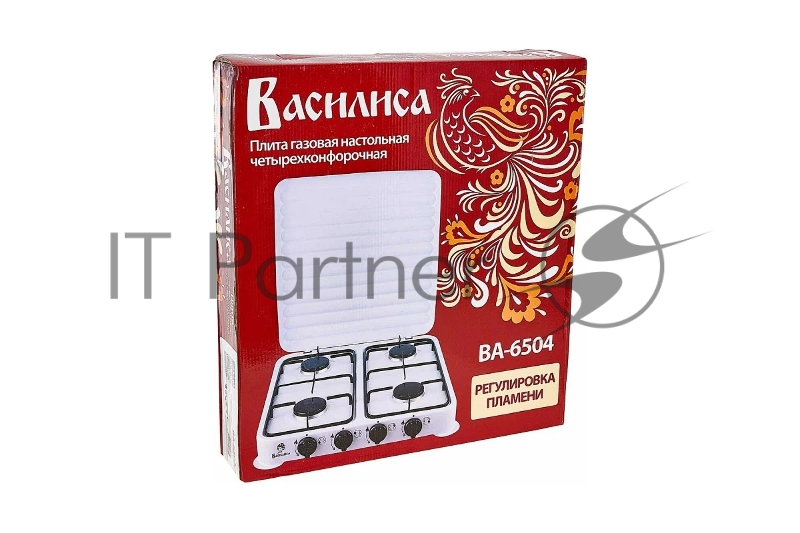 Плитка газовая ВАСИЛИСА ВА-6504 четырехконфорочная,белая