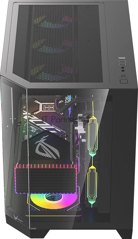 Корпус Formula Crystal Z6M Floe черный без БП mATX 4x120mm 2xUSB3.0 audio bott PSU