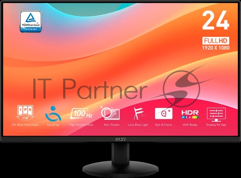 Монитор MSI 23.8 Pro MP242L черный IPS LED 4ms 16:9 HDMI матовая 250cd 178гр/178гр 1920x1080 100Hz DP FHD 3.07кг