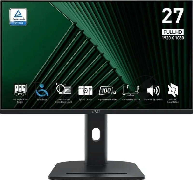 Монитор MSI 27 Pro MP275PG черный IPS LED 1ms 16:9 HDMI M/M матовая HAS Piv 1000:1 300cd 178гр/178гр 1920x1080 100Hz VGA DP FHD 3.9кг