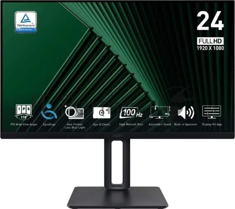 Монитор MSI 23.8 Pro MP245PG черный IPS LED 4ms 16:9 HDMI M/M HAS Piv 1300:1 300cd 178гр/178гр 1920x1080 100Hz VGA DP FHD 3.3кг
