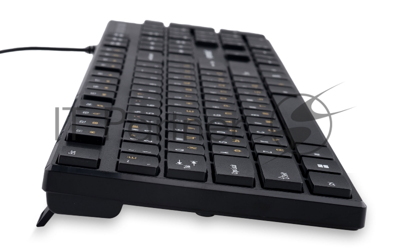 Проводная клавиатура Gembird KB-250, полноразмерная, 104кл, 12Fn, 1.8м, черная