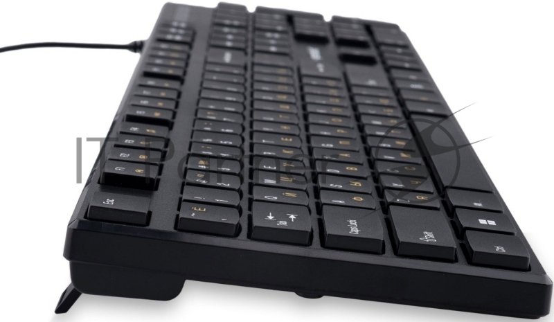 Комплект проводной клавиатура+мышь Gembird KBS-9050L, 104кл+3кн, 12Fn, 1000 DPI, 1.8м, черный