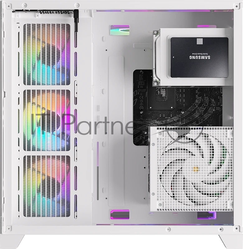 Корпус Formula Crystal Z6 Floe белый без БП ATX 4x120mm 2xUSB3.0 audio bott PSU