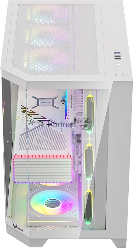 Корпус Formula Crystal Z6 Floe белый без БП ATX 4x120mm 2xUSB3.0 audio bott PSU