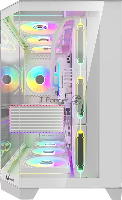 Корпус Formula Crystal Z6 Floe белый без БП ATX 4x120mm 2xUSB3.0 audio bott PSU