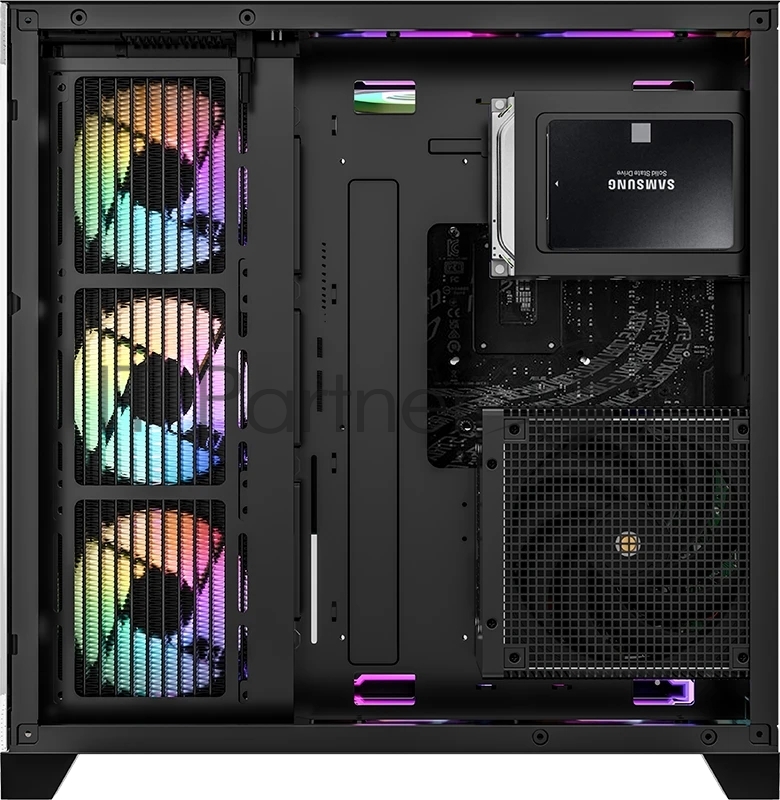 Корпус Formula Crystal Z6 Floe черный без БП ATX 4x120mm 2xUSB3.0 1xUSB3.1 audio bott PSU