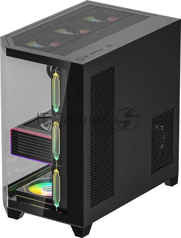 Корпус Formula Crystal Z6 Floe черный без БП ATX 4x120mm 2xUSB3.0 1xUSB3.1 audio bott PSU