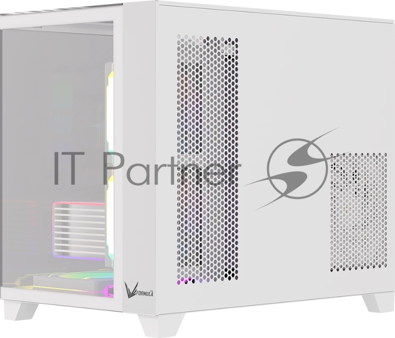 Корпус Formula Crystal Z9ML Floe белый без БП mATX 4x120mm 2xUSB3.0 1xUSB3.1 audio bott PSU