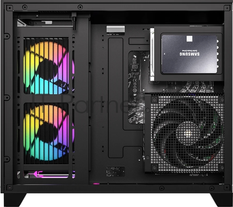 Корпус Formula Crystal Z9ML Floe черный без БП mATX 4x120mm 2xUSB3.0 audio bott PSU