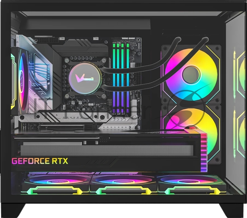 Корпус Formula Crystal Z9ML Floe черный без БП mATX 4x120mm 2xUSB3.0 audio bott PSU