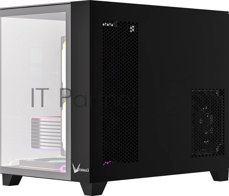 Корпус Formula Crystal Z9ML Floe черный без БП mATX 4x120mm 2xUSB3.0 audio bott PSU