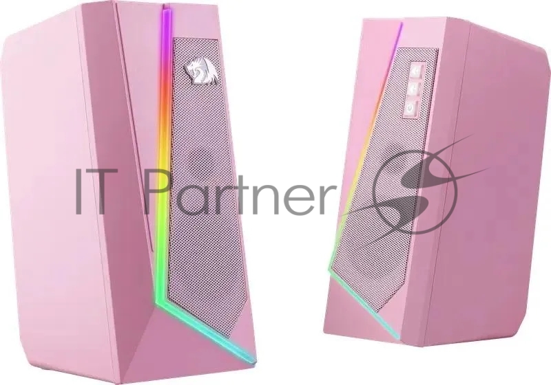 Акустическая система 2.0 REDRAGON 71776 Anvil, 5 Вт, RGB, USB+3.5мм розовый