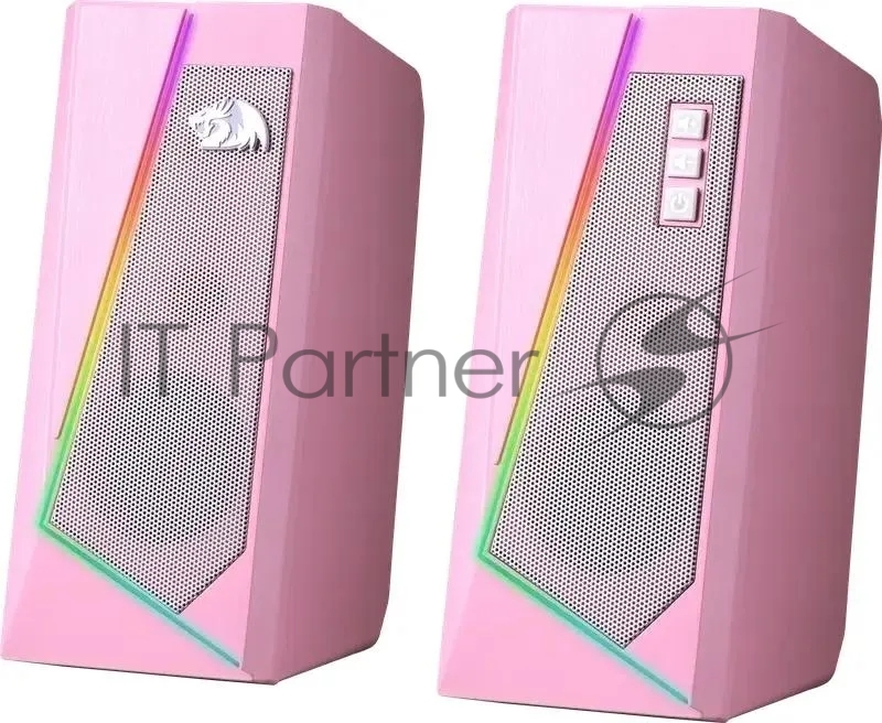Акустическая система 2.0 REDRAGON 71776 Anvil, 5 Вт, RGB, USB+3.5мм розовый