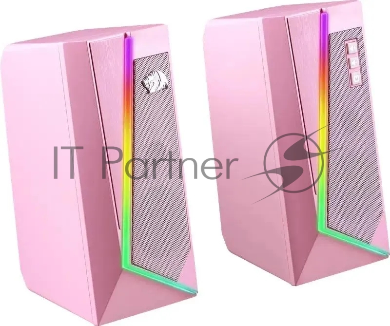 Акустическая система 2.0 REDRAGON 71776 Anvil, 5 Вт, RGB, USB+3.5мм розовый