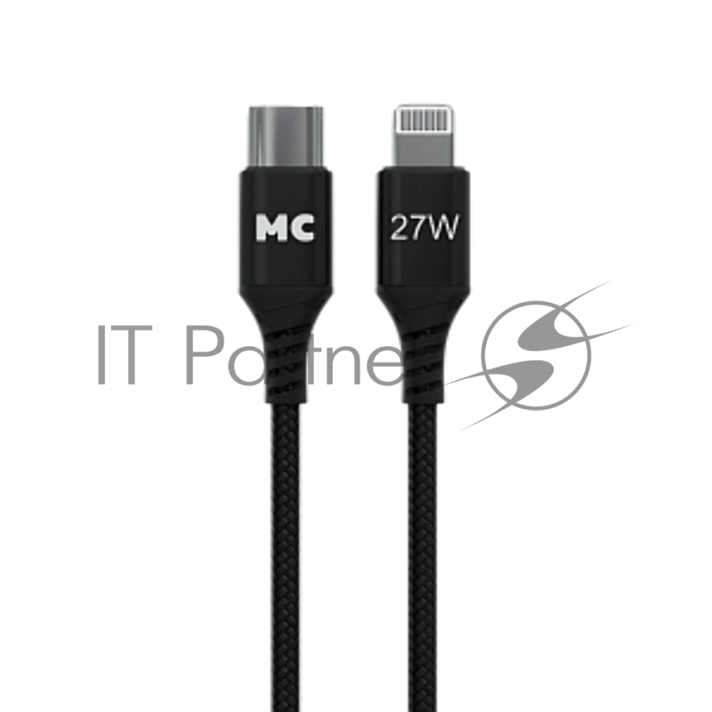 Кабель MORE CHOICE (4620202554178) K69ia 2м USB 3.0A PD 27W для Lightning ng 8-pin Type-C - 2м , черный