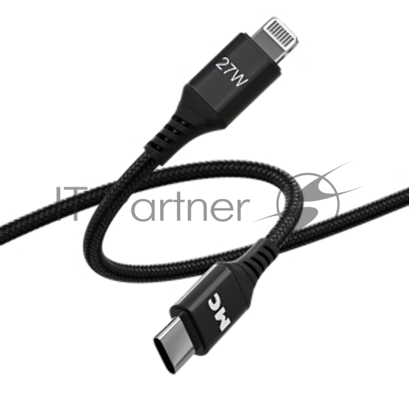 Кабель MORE CHOICE (4620202554178) K69ia 2м USB 3.0A PD 27W для Lightning ng 8-pin Type-C - 2м , черный