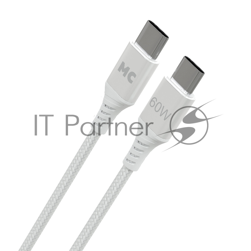 Кабель MORE CHOICE (4620202554116) K69aa 2м USB 3.0A PD 60W для Type-C Type-C- 2м , белый