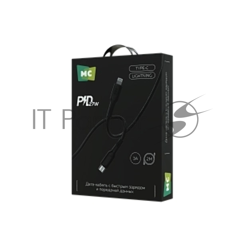 Кабель MORE CHOICE (4620202553249) K63ia 2м USB 3.0A PD 27W для Lightning ng 8-pin Type-C - 2м , черный