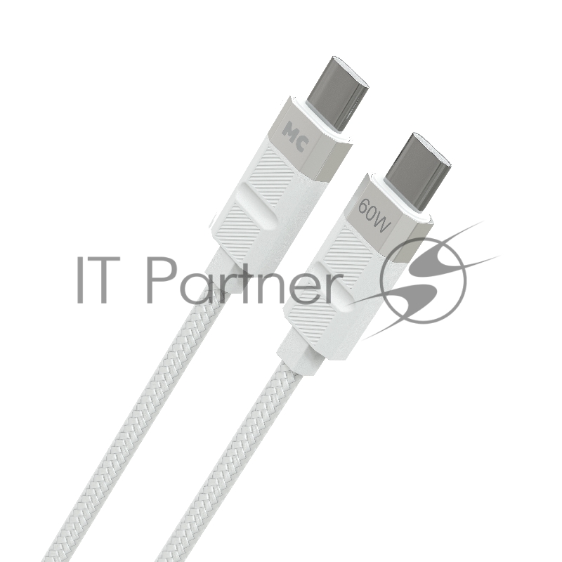 Дата-кабель MORE CHOICE (4620202555007) K87aa 2м USB 3.0A PD60W для Type-C Type-C- 2м , белый