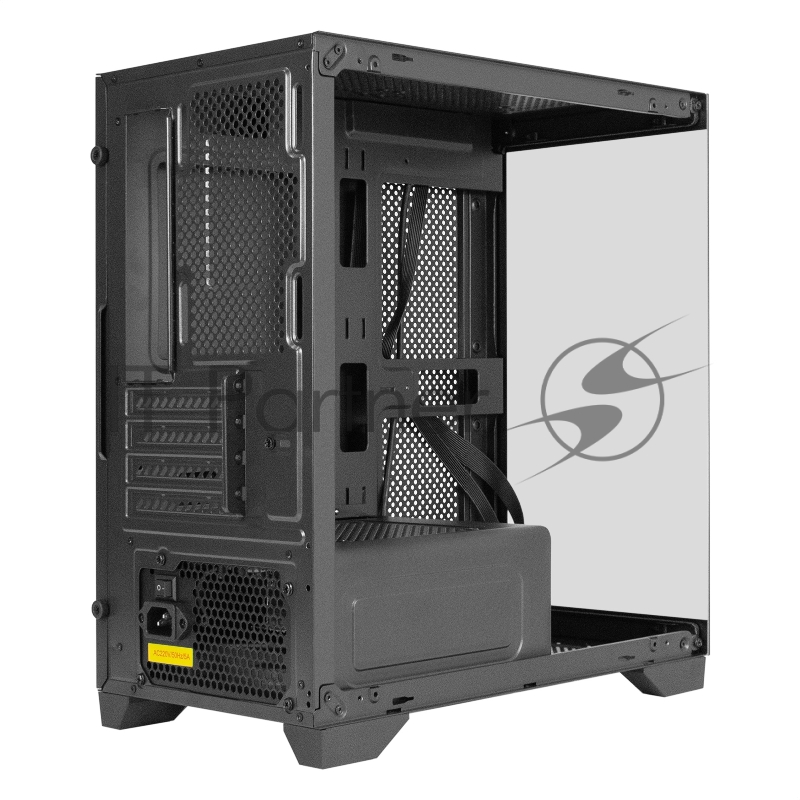 Корпус Minitower ExeGate i3 SEA LE-NPX450 (mATX, БП 450NPX, 1*USB+1*USB3.0, HD аудио, черный, передняя и боковая панели - закаленное стекло)