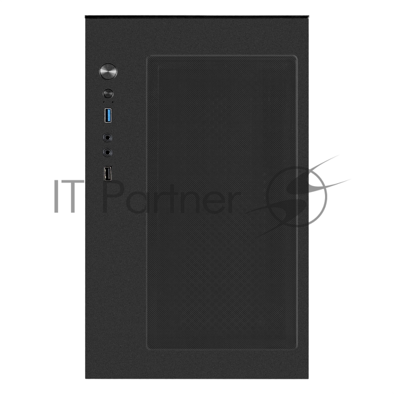 Корпус Minitower ExeGate i3 SEA LE-NPX500 (mATX, БП 500NPX, 1*USB+1*USB3.0, HD аудио, черный, передняя и боковая панели - закаленное стекло)
